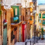 Cultural streets of Valletta Malta in warm November 1