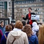 Young travelers engaging with cultural experiences in various cities, exploring history and hands-on learning activities.