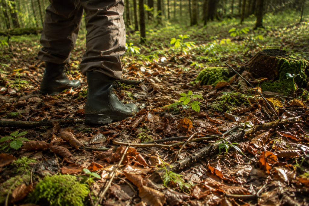 forest floor scanning boots