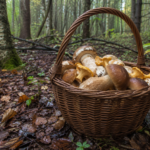 mushroom picking poland september basket forest