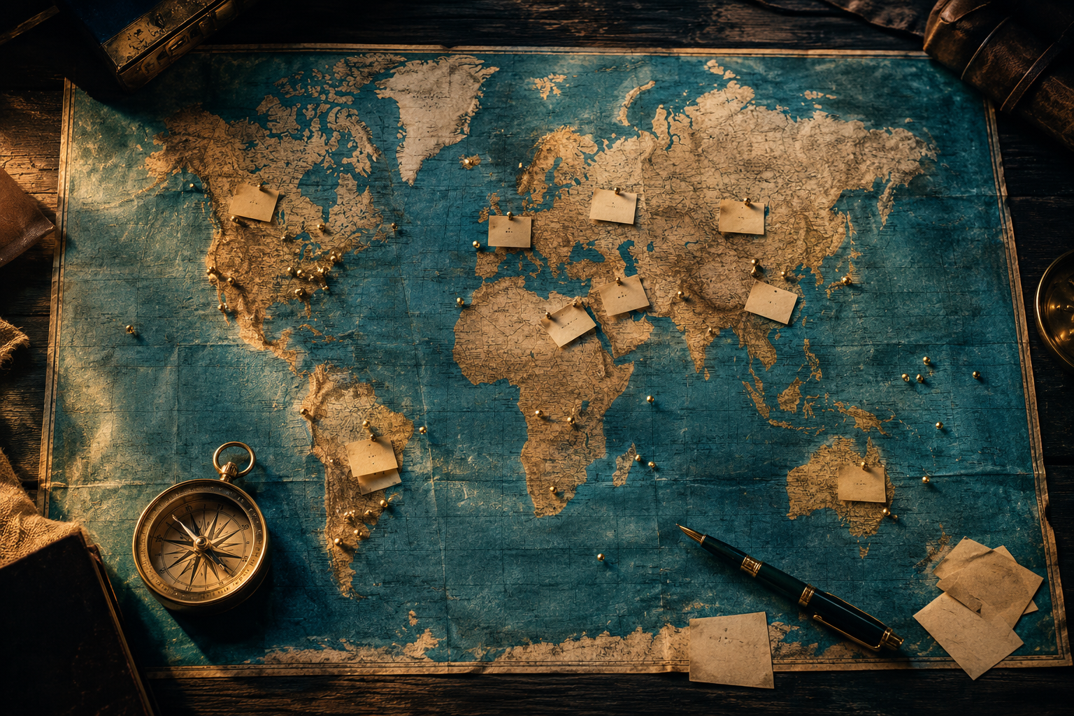 The Travel Timing Atlas — world map with month markers