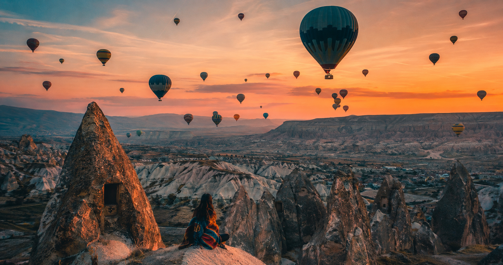 When to Go: Türkiye — hot-air balloons over Cappadocia at sunrise